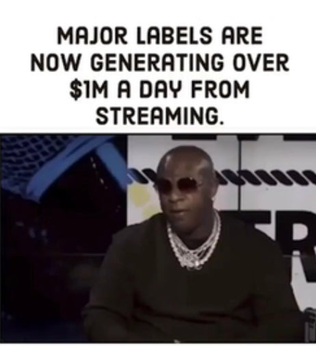 Major Labels Generating $1 Million daily from Streaming
